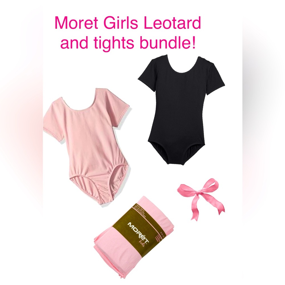 Moret Kids Girls Leotard and 3pc Tights Bundle! NWT Size 12-14!